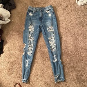 American Eagle extreme distressed jeans